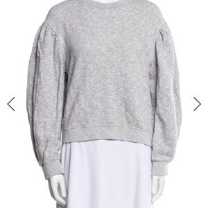 Ulla Johnson Gray Sweatshirt with Puff Balloon Sleeve